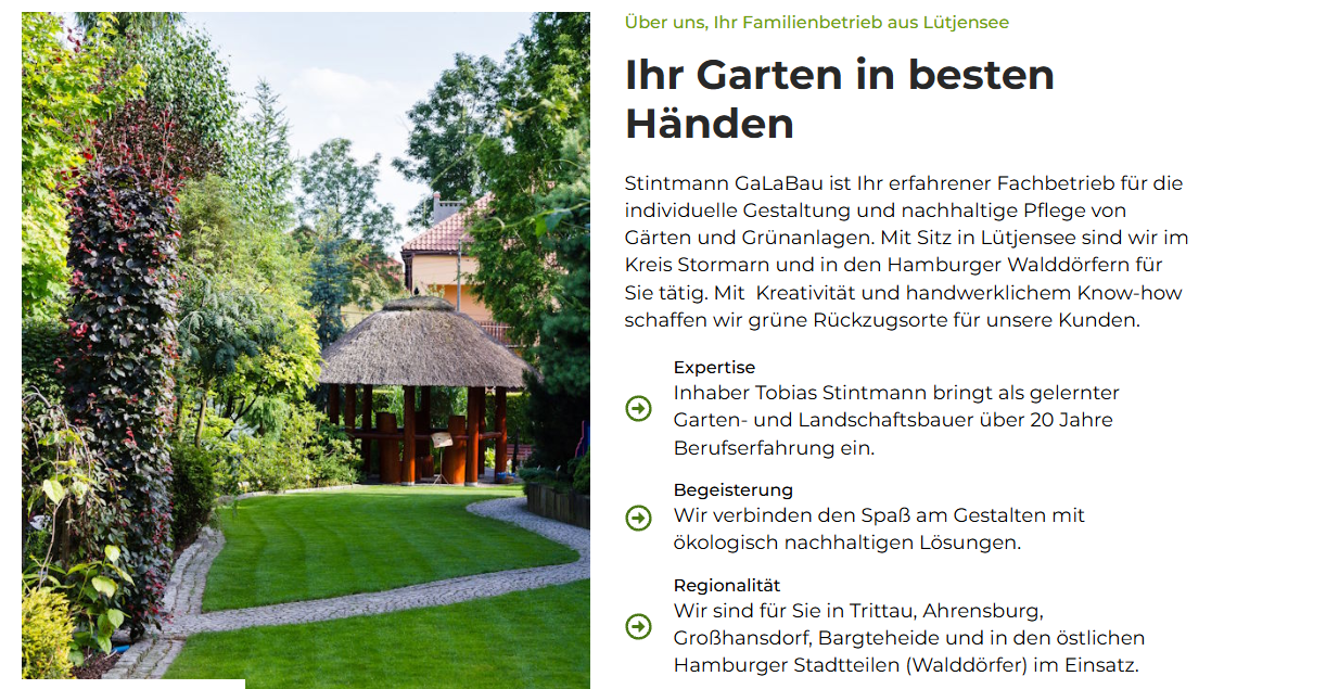 Website für GaLaBau in Stormarn