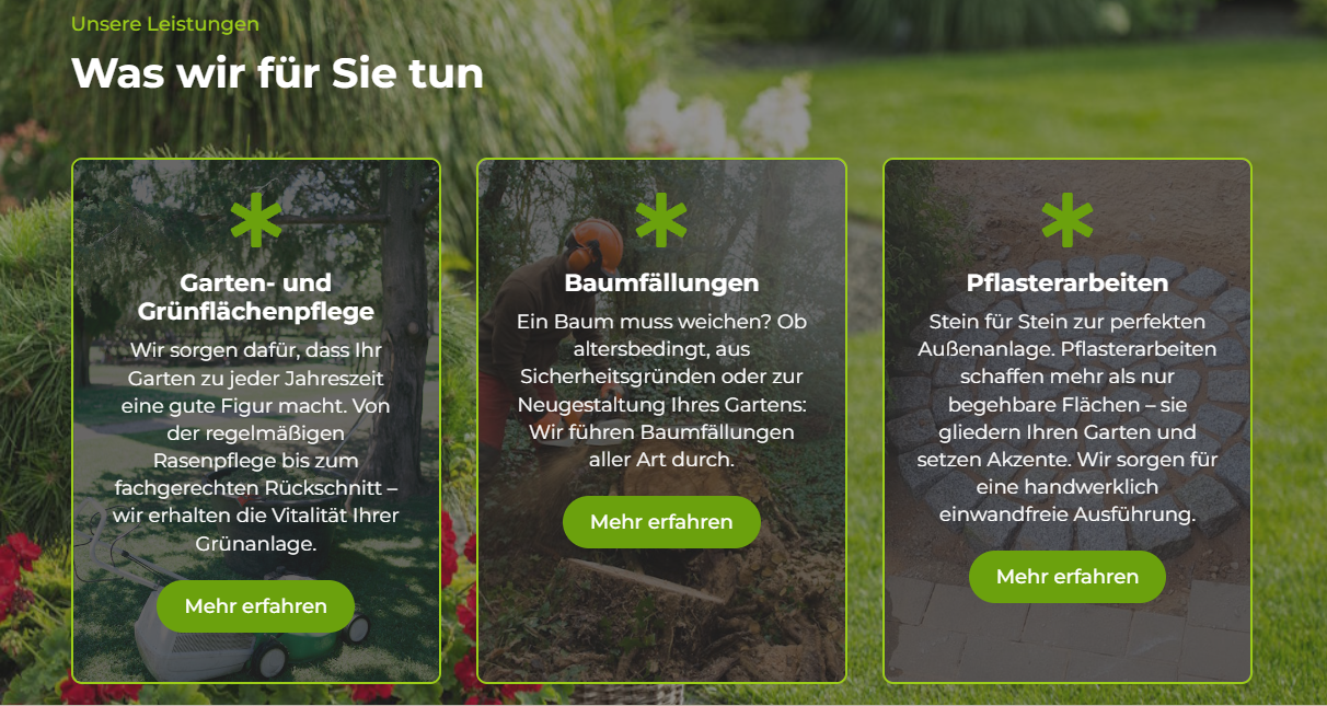 Website für GaLaBau in Stormarn