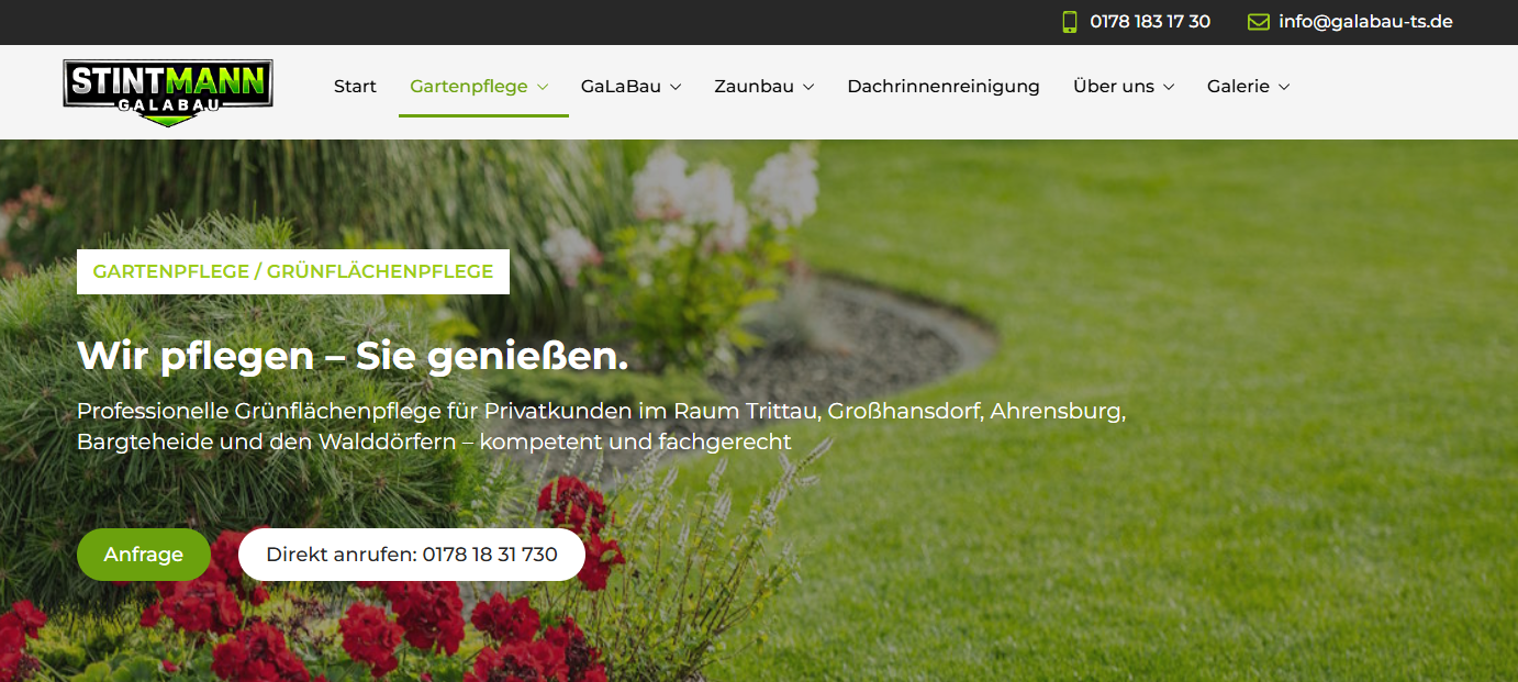 Website & SEO für GaLaBau in Stormarn