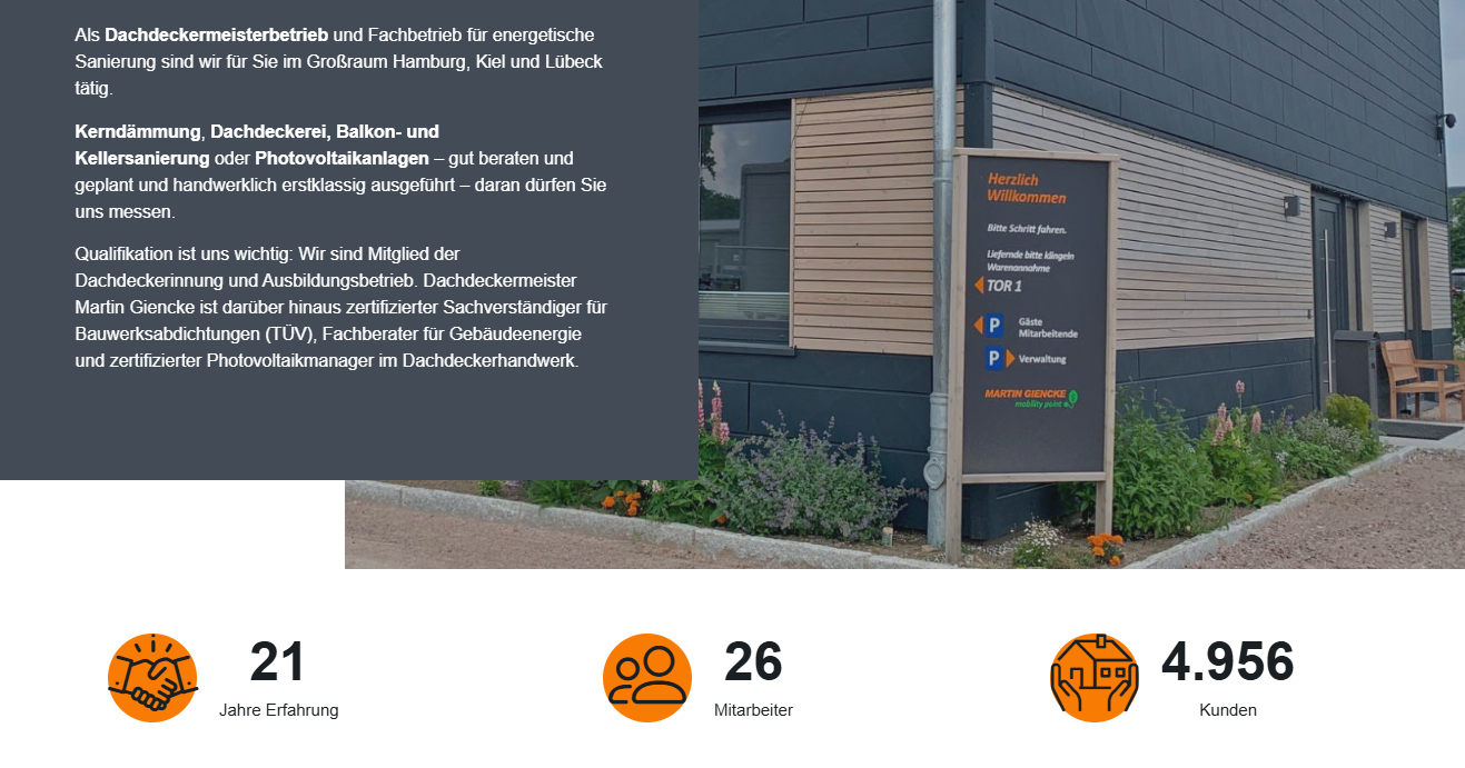 Website für energetische Sanierung in Stormarn