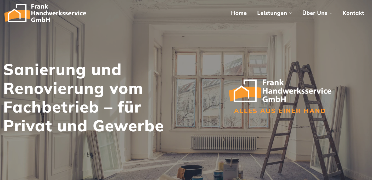 Website für Sanierungsbetrieb